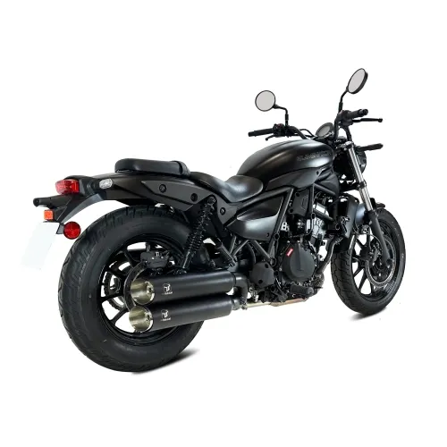 IXRACE KAWASAKI ELIMINATOR 500 / 2024 GAMME CUSTOM BLACK exhaust silencer NK7046SB - EURO5+