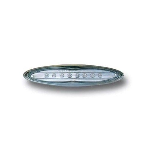 Mini Clignotants AMANDES blanc à LED N°10 bord ALU ou noir homologué E11