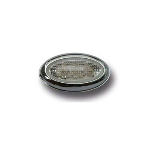 white OVALE led indicators N°7 alu or black edge E11 approved