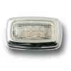 Mini Clignotants RECTANGULAIRES blanc à LED N°3 bord ALU homologué E11