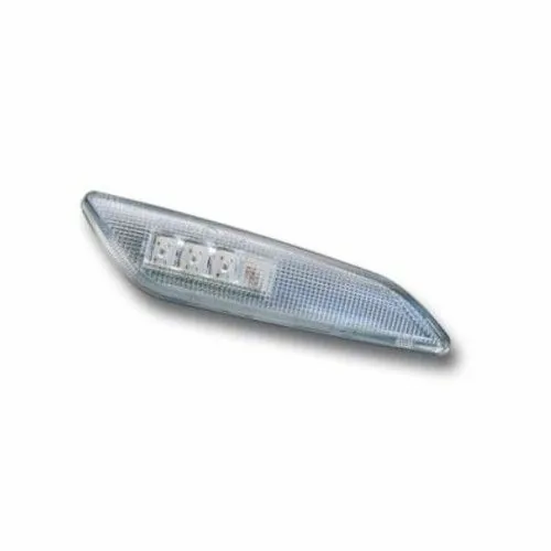 Mini Clignotants TRAPEZES blanc à LED N°13 bord ALU homologué E11