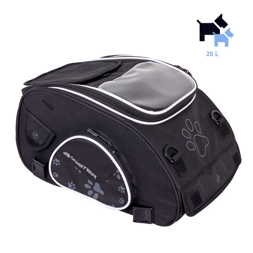BAGSTER PUPPY SMALL motorcycle saddle bag for small dogs expandable 20L - XSS100