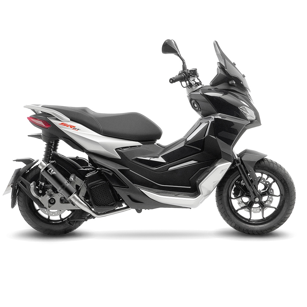 LEOVINCE APRILIA SR GT 125 / 200 / SPORT / 2022 2024 GP CORSA INOX BLACK exhaust system NOT APP - 15500BU