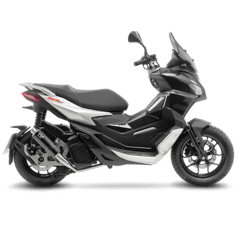LEOVINCE APRILIA SR GT 125 / 200 / SPORT / 2022 2024 GP CORSA INOX BLACK ligne complète NON HOM- 15500BU