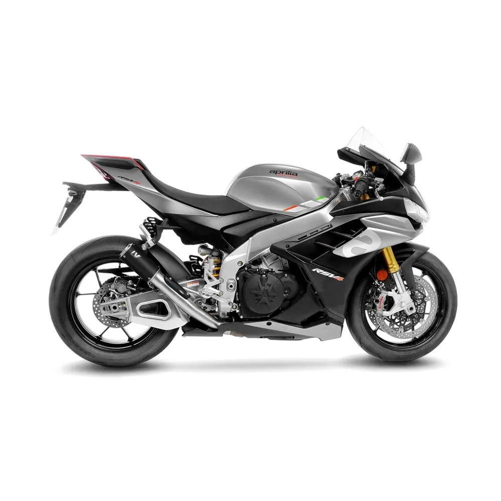 LEOVINCE APRILIA RSV4 / 1000 / V4 / RR / 1100 / 2019 2024 LV CORSA S INOX BLACK pot d'échappement NON HOM - 15401SBU