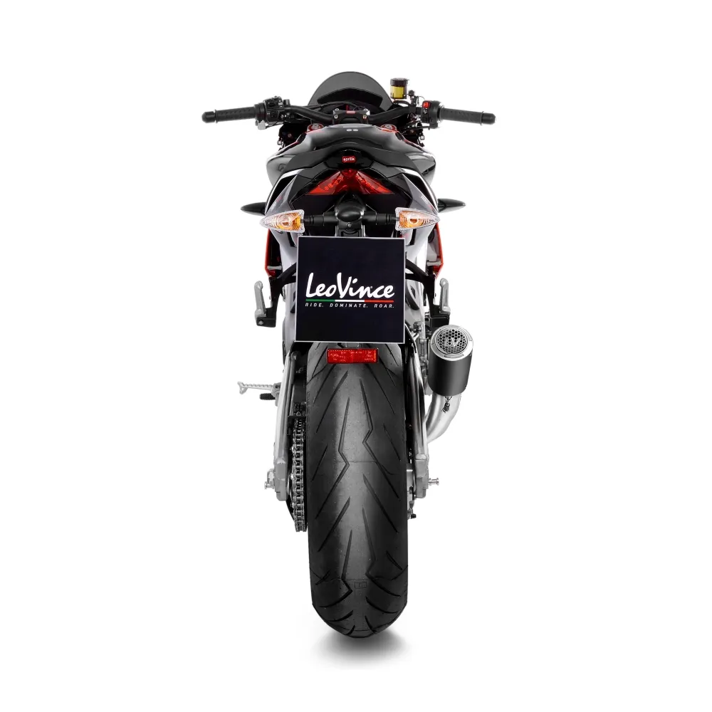 LEOVINCE APRILIA RSV4 / 1000 / V4 / RR / 1100 / 2019 2024 LV CORSA S INOX BLACK pot d'échappement NON HOM - 15401SBU