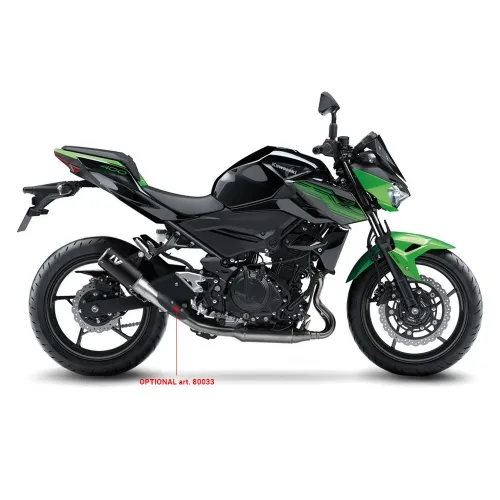 LEOVINCE KAWASAKI NINJA 400 / 500 / Z 400 / SE / 2018 2025 LV CORSA S INOX BLACK pot d'échappement NON HOM- 15400SBU