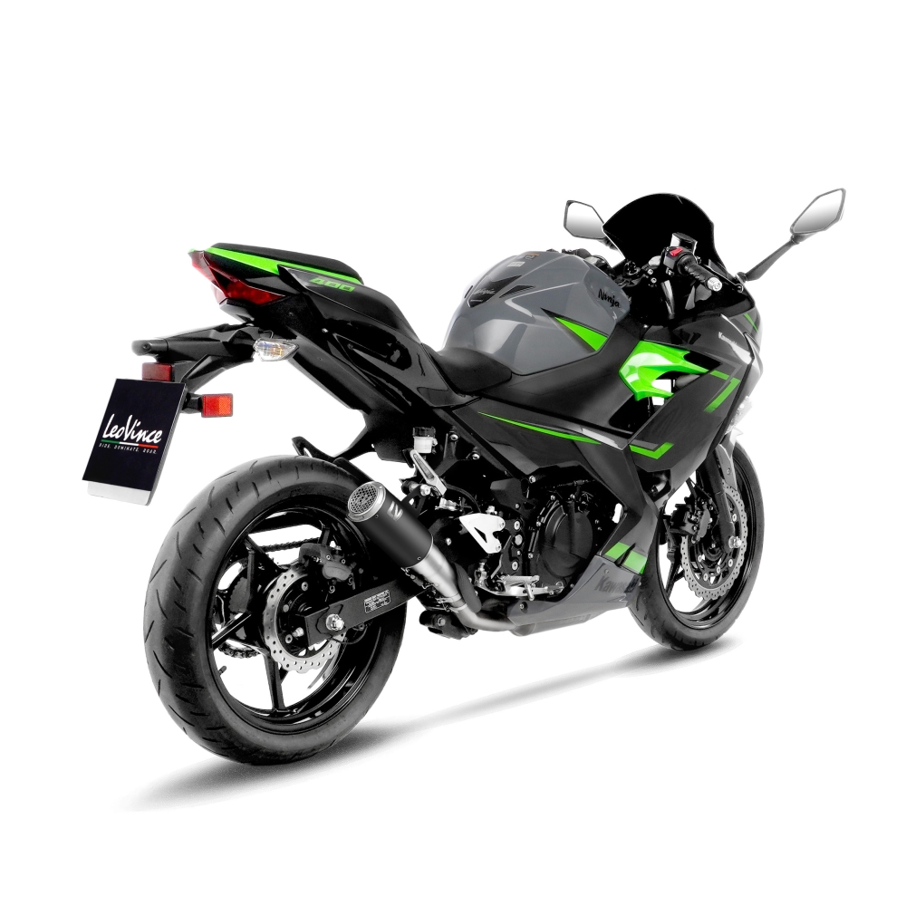 LEOVINCE KAWASAKI NINJA 400 / 500 / Z 400 / SE / 2018 2025 LV CORSA S INOX BLACK exhaust system NOT APP- 15400SBU