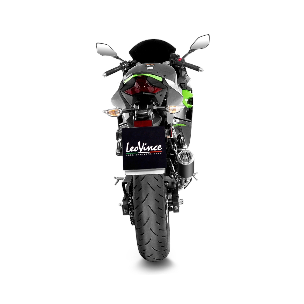 LEOVINCE KAWASAKI NINJA 400 / 500 / Z 400 / SE / 2018 2025 LV CORSA S INOX BLACK exhaust system NOT APP- 15400SBU