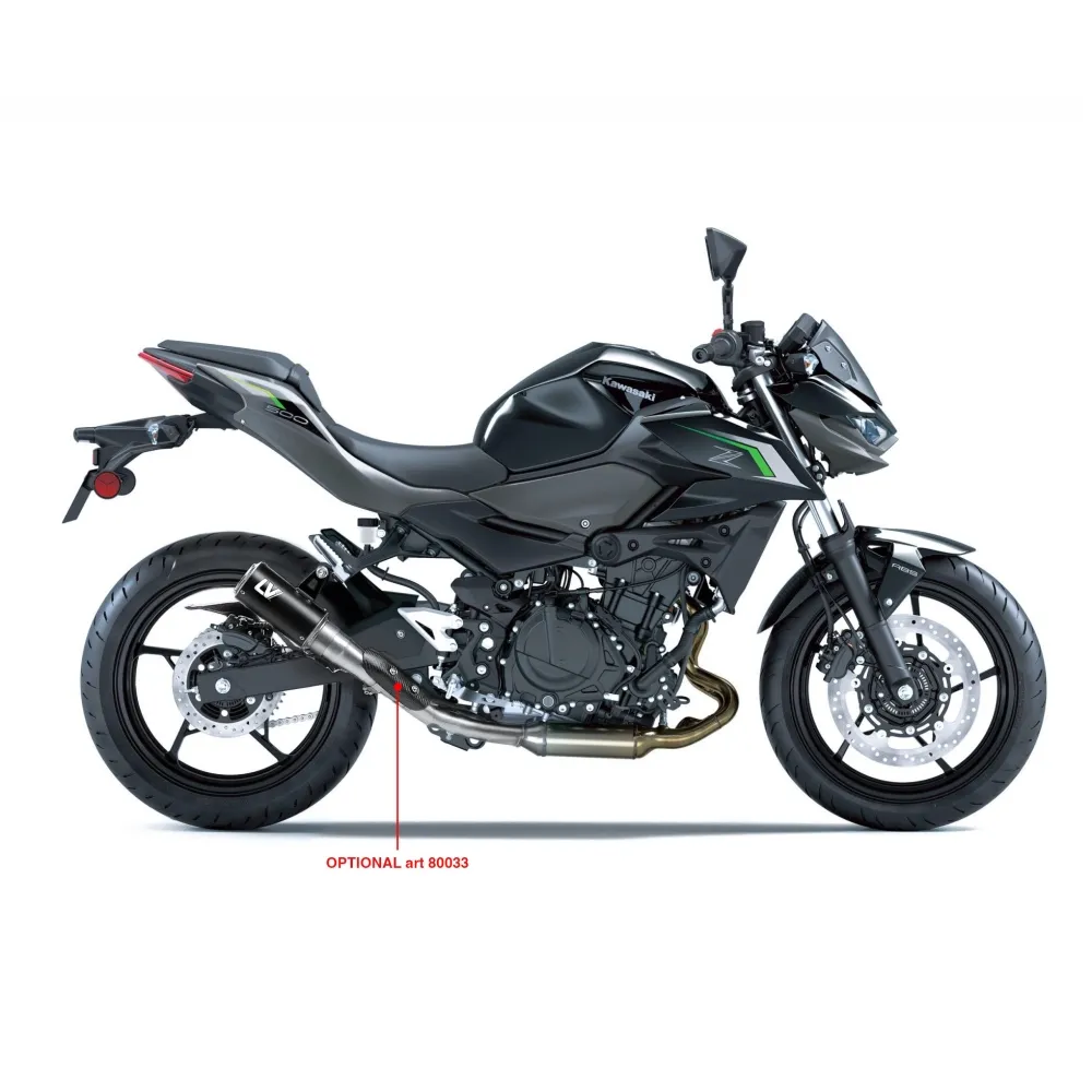 LEOVINCE KAWASAKI NINJA 400 / 500 / Z 400 / SE / 2018 2025 LV CORSA S INOX BLACK pot d'échappement NON HOM- 15400SBU