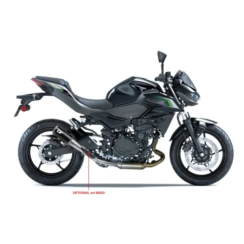 LEOVINCE KAWASAKI NINJA 400 / 500 / Z 400 / SE / 2018 2025 LV CORSA S INOX BLACK pot d'échappement NON HOM- 15400SBU