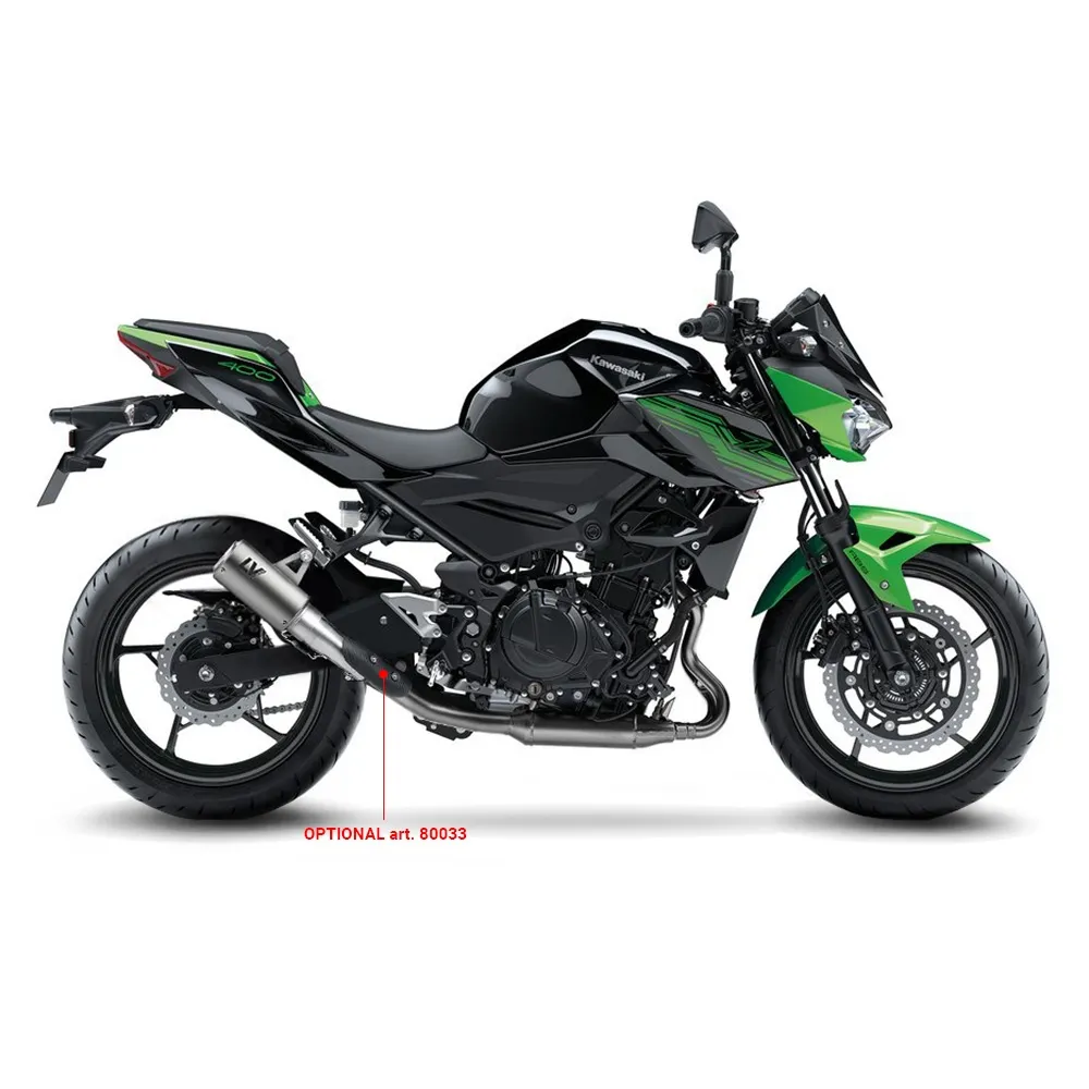 LEOVINCE KAWASAKI NINJA 400 / 500 / Z 400 / SE / 2018 2025 LV CORSA S TITANE  pot d'échappement NON HOM - 15400STU