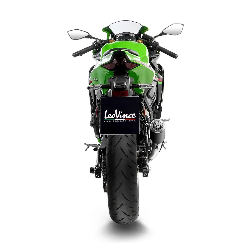 LEOVINCE KAWASAKI ZX-4 R / RR / 2024 2025 LV CORSA S INOX BLACK pot d'échappement NON HOM- 15409SBU