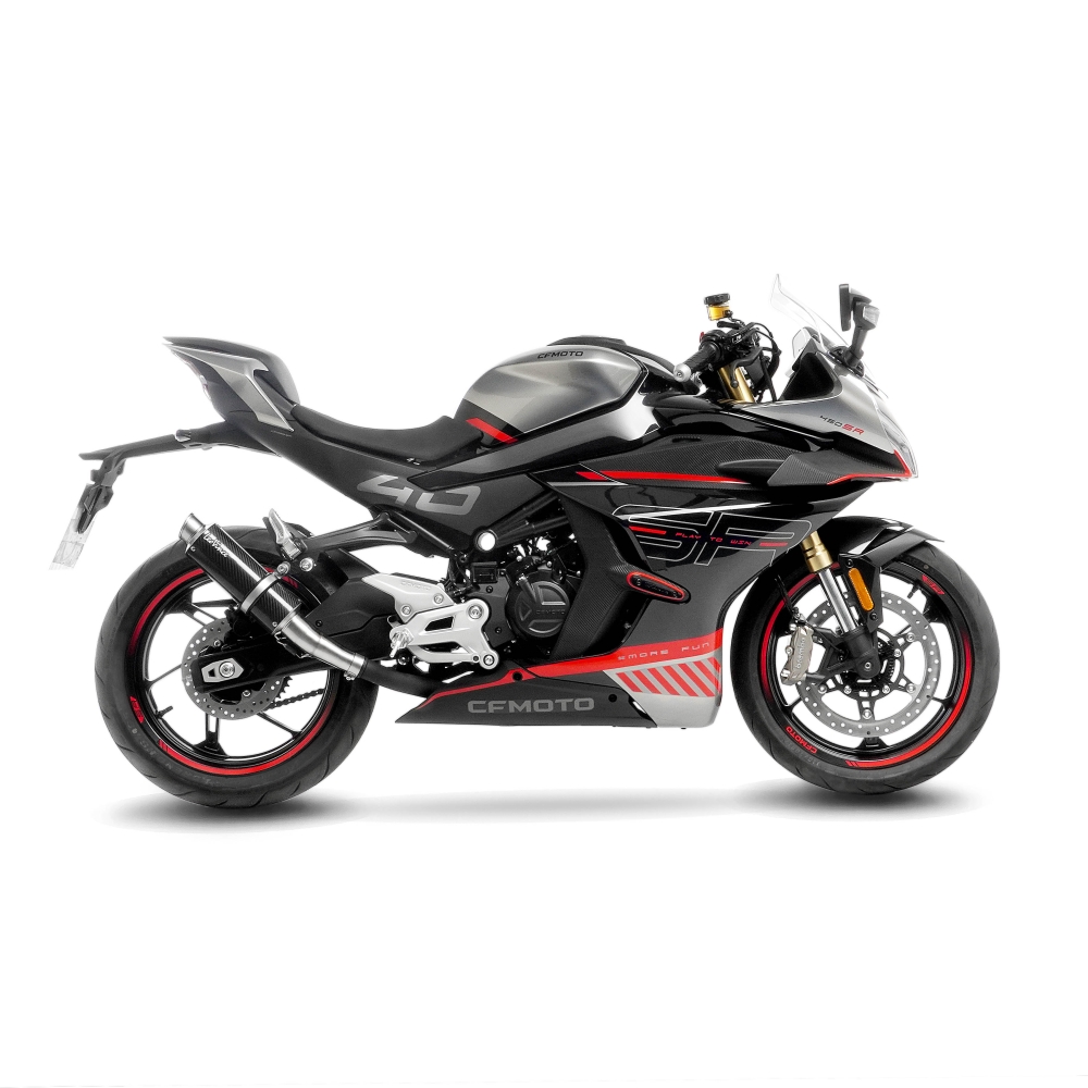 LEOVINCE CF MOTO 450 SS / SR / 2023 2024 GP CORSA CARBONE pot échappement NON HOM - 15500U