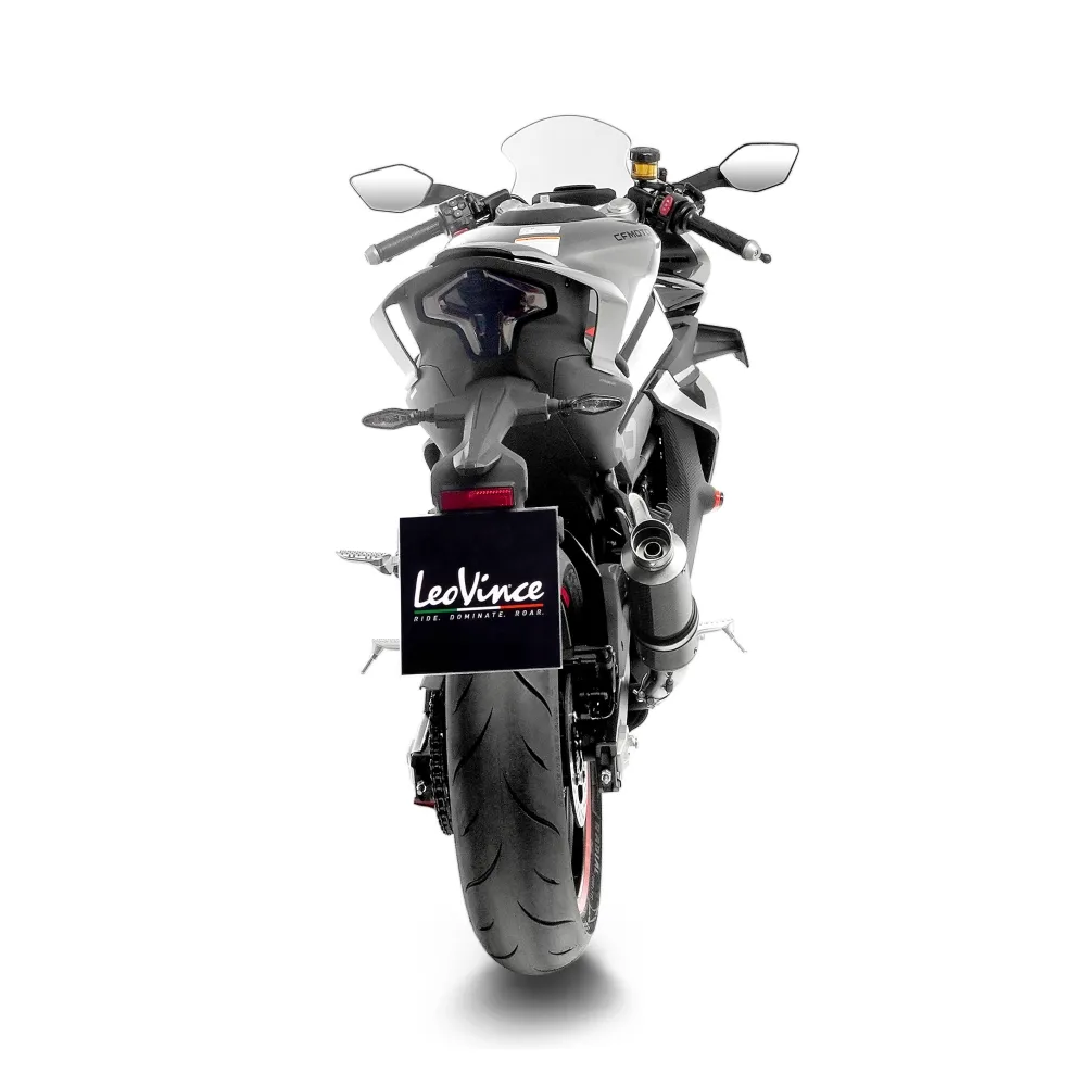 LEOVINCE CF MOTO 450 SS / SR / 2023 2024 GP CORSA CARBONE pot échappement NON HOM - 15500U