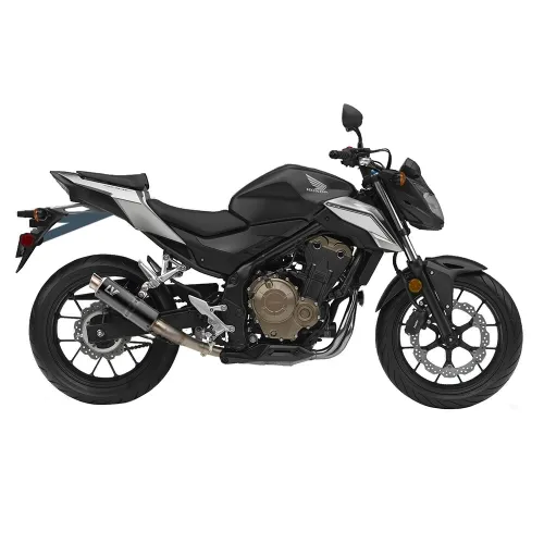 LEOVINCE HONDA CB 500 F / CBR 500 R / 2016 2018 GP CORSA INOX BLACK pot échappement NON HOM - 3384BU