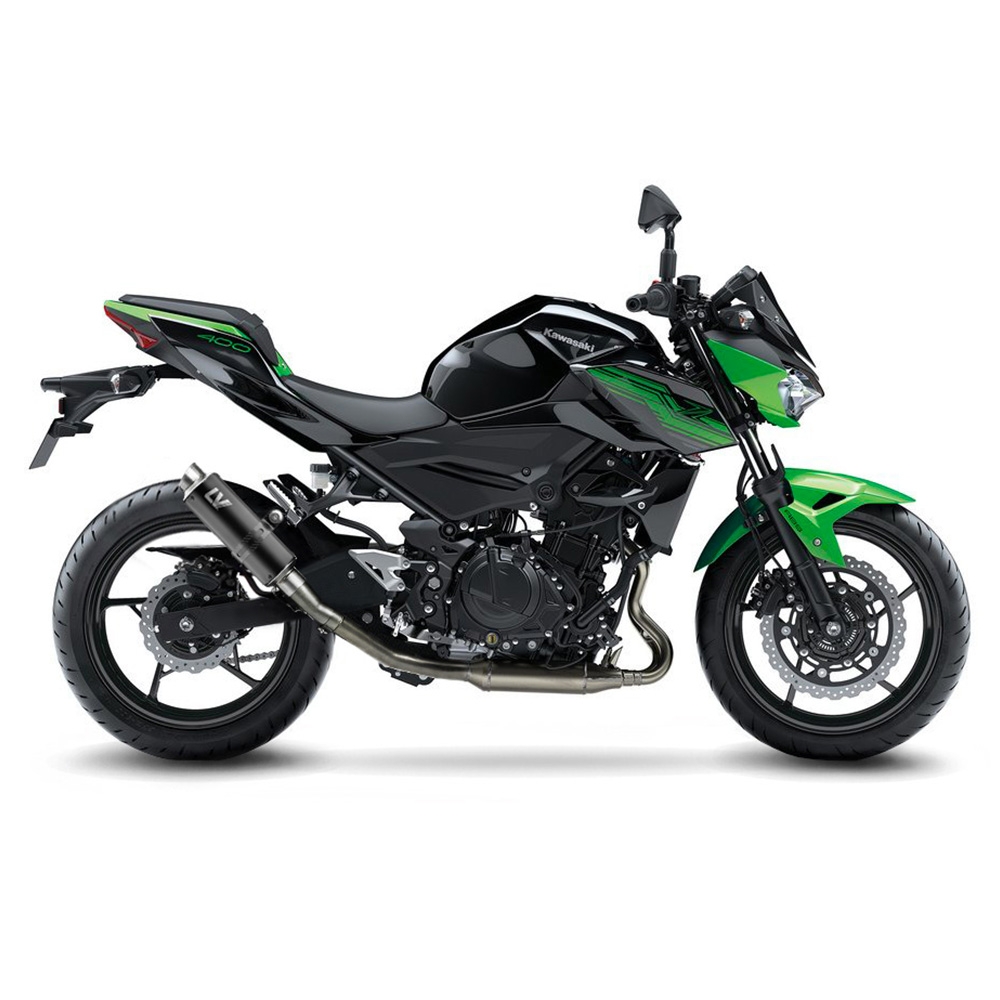 LEOVINCE KAWASAKI NINJA 400 / 500 / Z 400 / SE / 2018 2025 GP CORSA INOX BLACK pot échappement NON HOM - 3389BU