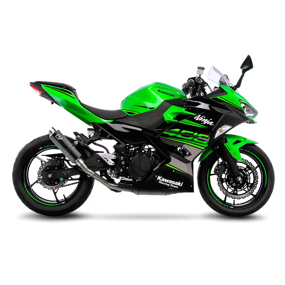 LEOVINCE KAWASAKI NINJA 400 / 500 / Z 400 / SE / 2018 2025 GP CORSA INOX BLACK pot échappement NON HOM - 3389BU