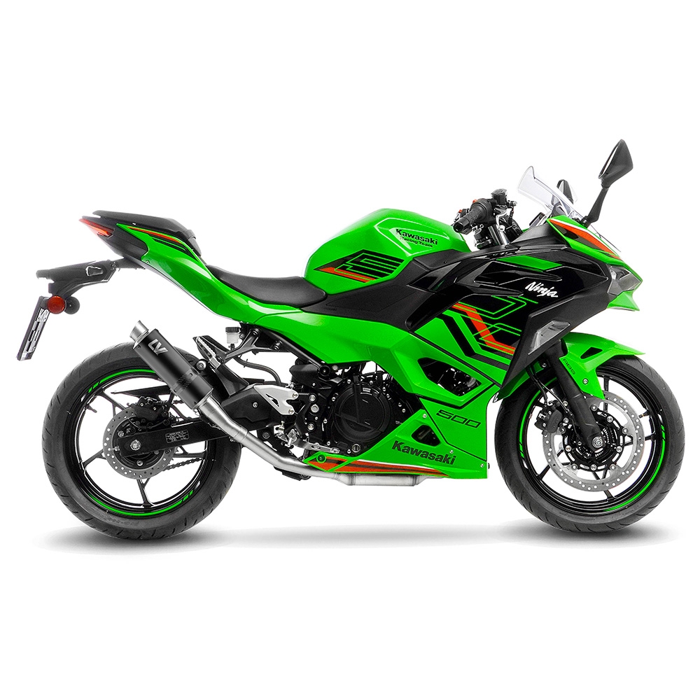 LEOVINCE KAWASAKI NINJA 400 / 500 / Z 400 / SE / 2018 2025 GP CORSA INOX BLACK pot échappement NON HOM - 3389BU