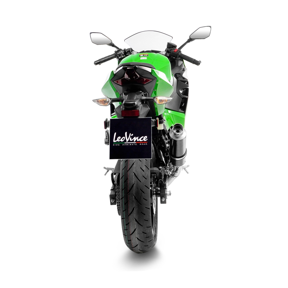 LEOVINCE KAWASAKI NINJA 400 / 500 / Z 400 / SE / 2018 2025 GP CORSA CARBONE pot échappement NON HOM - 3395U