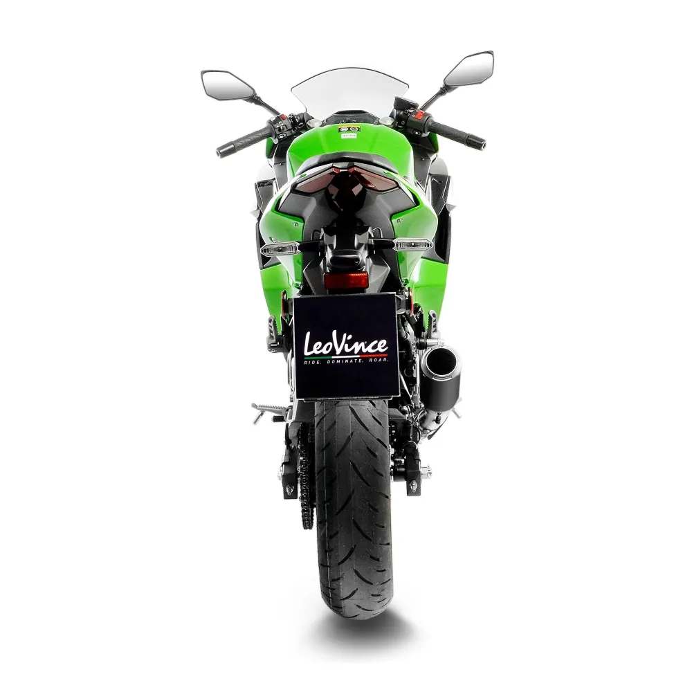 LEOVINCE KAWASAKI NINJA 400 / 500 / Z 400 / SE / 2018 2025 LV CORSA INOX BLACK exhaust NOT APP- 15400BU