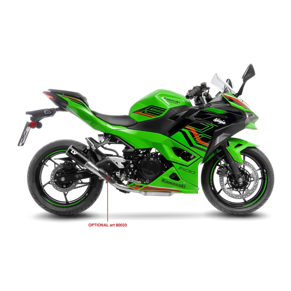 LEOVINCE KAWASAKI NINJA 400 / 500 / Z 400 / SE / 2018 2025 LV CORSA INOX BLACK exhaust system NOT APP- 15400BU
