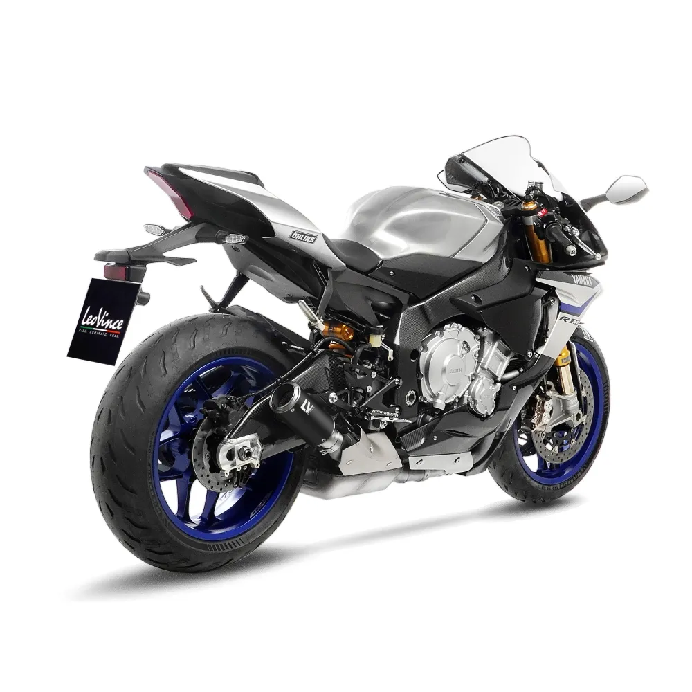 LEOVINCE YAMAHA YZF-R1 / M / 2015 2024 LV CORSA INOX BLACK pot d'échappement NON HOM- 15408BU