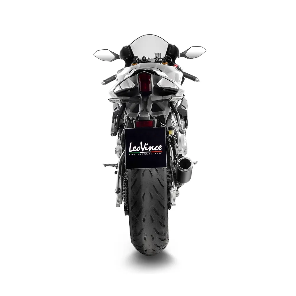 LEOVINCE YAMAHA YZF-R1 / M / 2015 2024 LV CORSA INOX BLACK pot d'échappement NON HOM- 15408BU