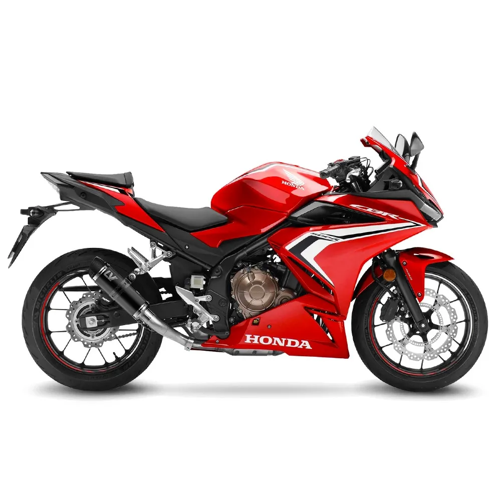 LEOVINCE HONDA CB 500 X / F / R / HORNET / NX / CBR / 2019 2025 GP CORSA EVO INOX BLACK pot d'échappement NON HOM - 3395EBU