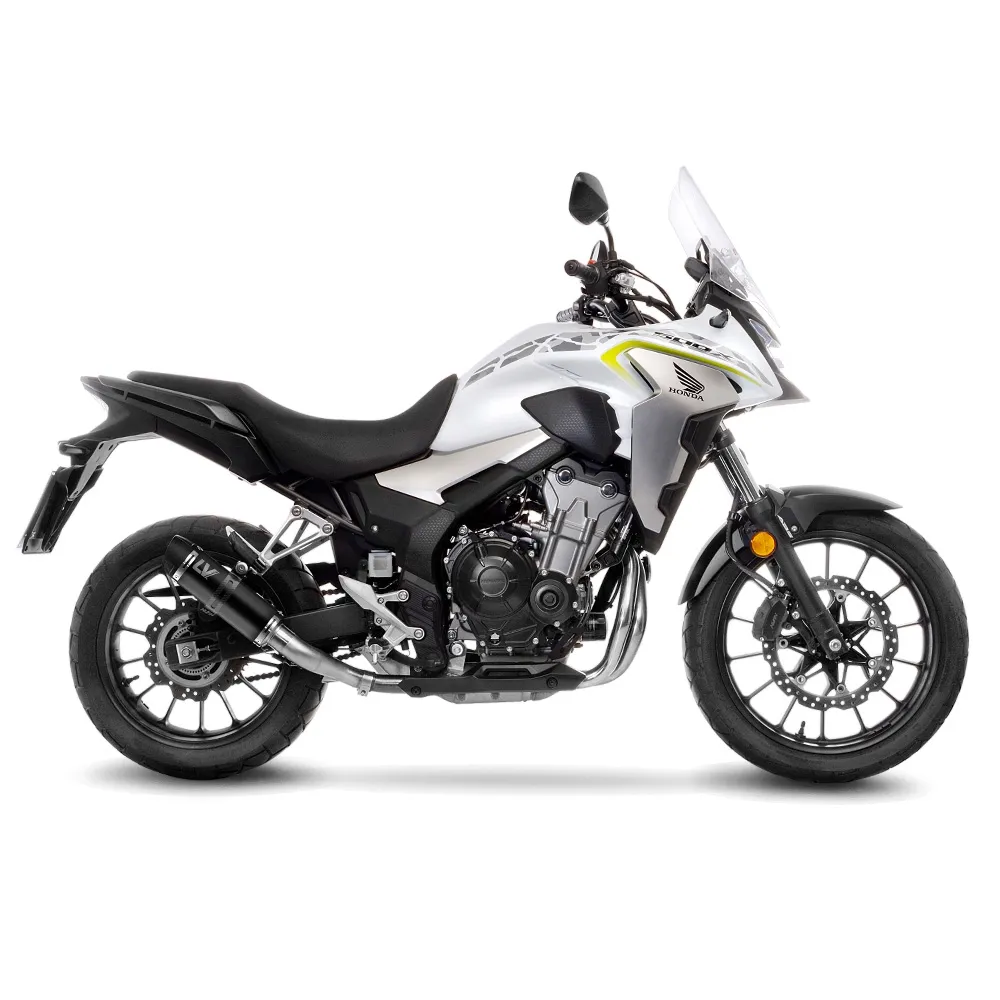 LEOVINCE HONDA CB 500 X / F / R / HORNET / NX / CBR / 2019 2025 GP CORSA EVO INOX BLACK pot d'échappement NON HOM - 3395EBU