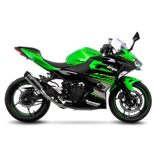 LEOVINCE KAWASAKI NINJA 400 / 500 / Z 400 / SE / 2018 2025 GP CORSA EVO INOX BLACK pot d'échappement NON HOM - 3389EBU