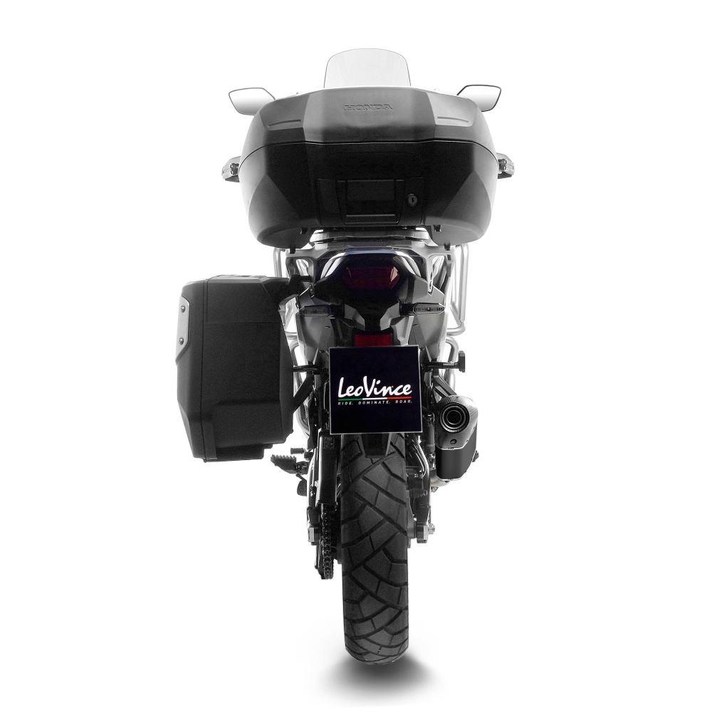 LEOVINCE HONDA XL 750 TRANSALP / TRAVEL / 2023 2025 LV-14 INOX BLACK pot d'échappement EURO-ECE - 15601B