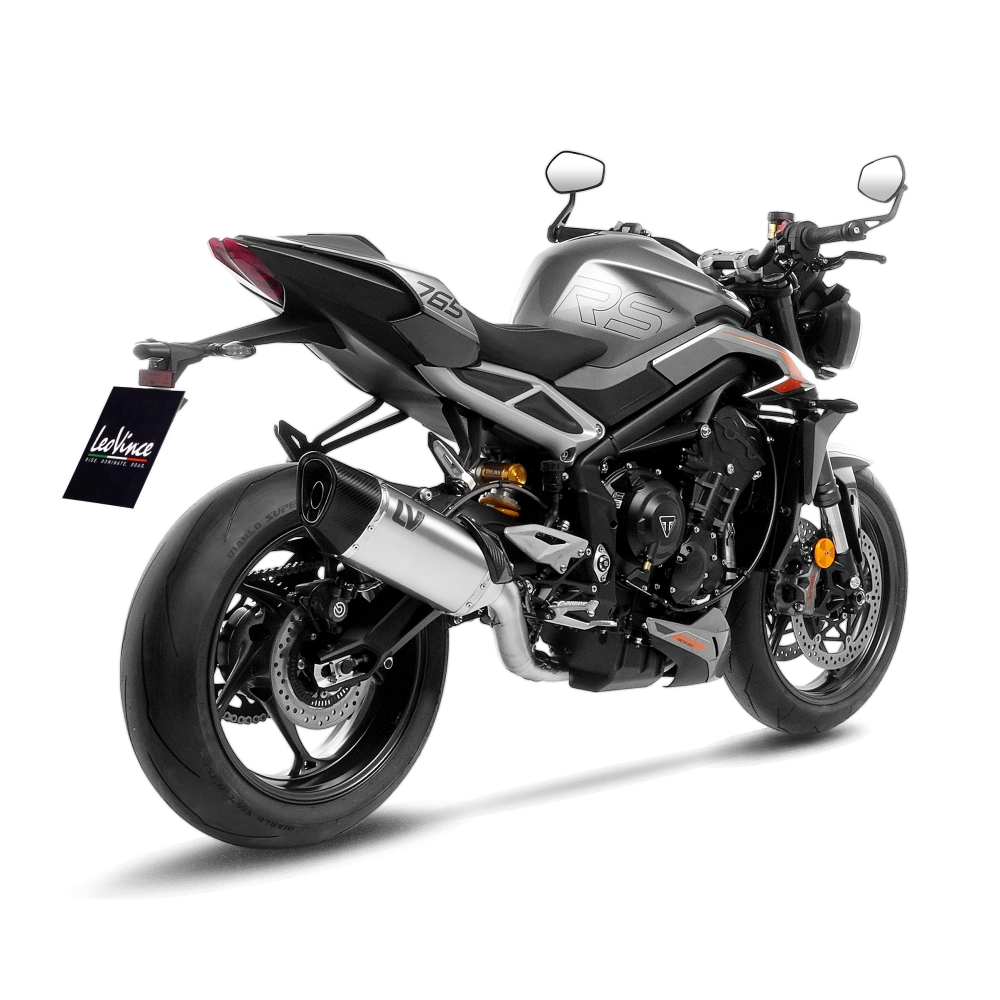 LEOVINCE TRIUMPH STREET TRIPLE 765 R / RS / A2 / 2023 2024 LV-14 R INOX ligne d'échappement NON HOM - 15608U