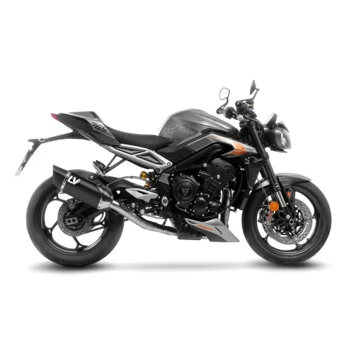 LEOVINCE TRIUMPH STREET TRIPLE 765 R / RS / A2 / 2023 2024 LV-14 R INOX BLACK ligne d'échappement NON HOM - 15608BU