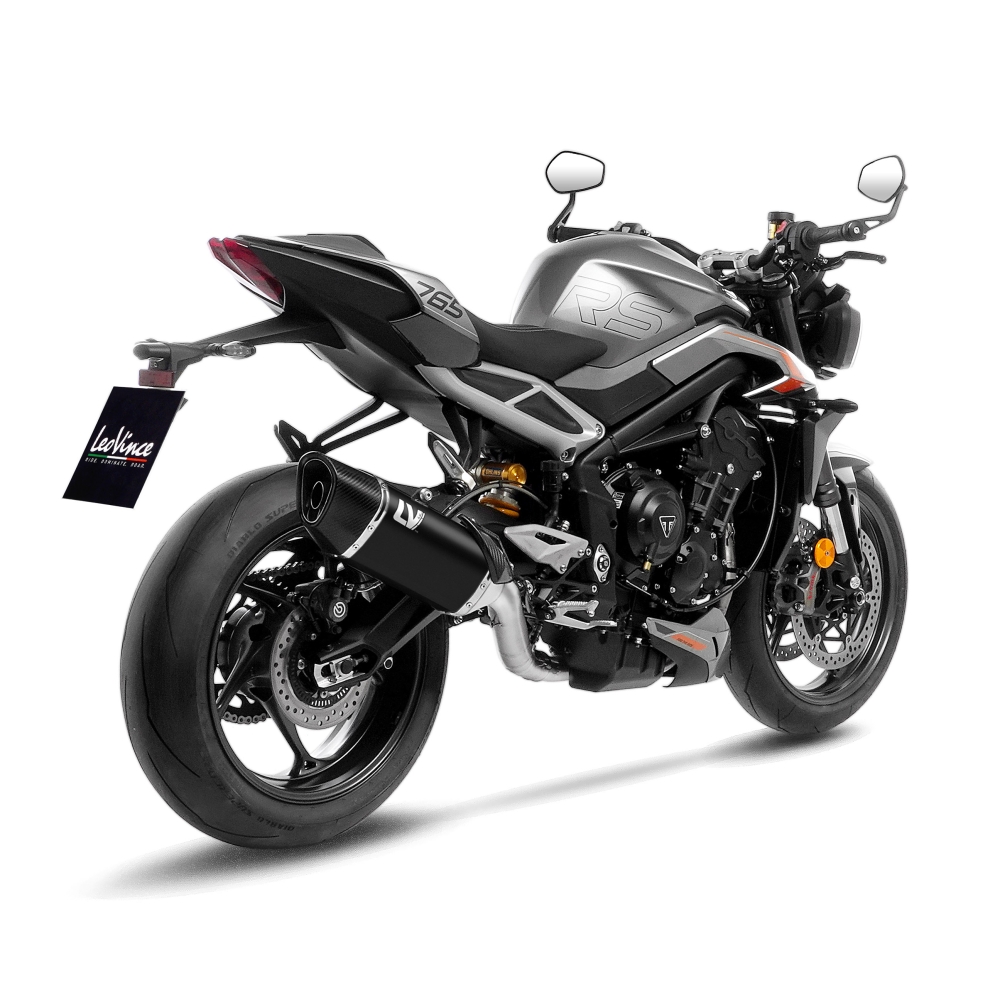 LEOVINCE TRIUMPH STREET TRIPLE 765 R / RS / A2 / 2023 2024 LV-14 R INOX BLACK exhaust system NOT APP - 15608BU
