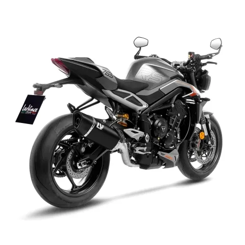 LEOVINCE TRIUMPH STREET TRIPLE 765 R / RS / A2 / 2023 2024 LV-14 R INOX BLACK ligne d'échappement NON HOM - 15608BU
