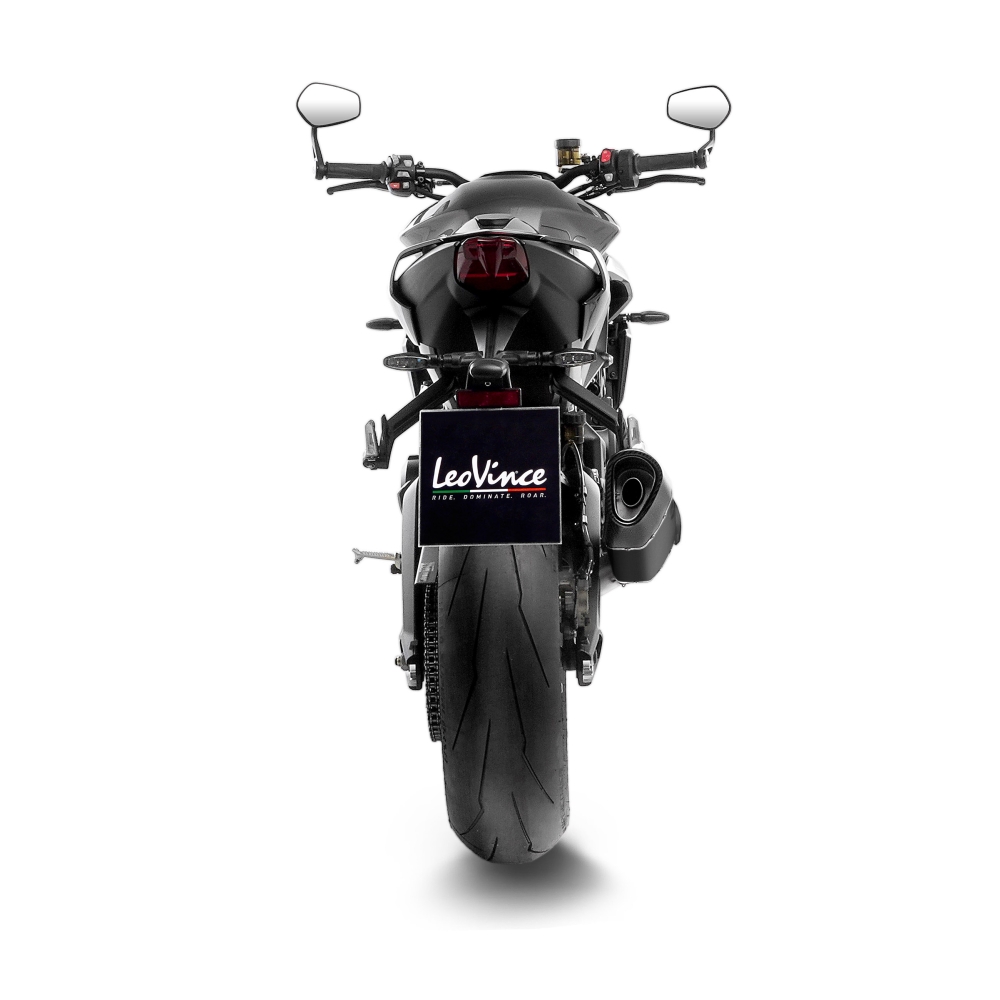 LEOVINCE TRIUMPH STREET TRIPLE 765 R / RS / A2 / 2023 2024 LV-14 R INOX BLACK ligne d'échappement NON HOM - 15608BU
