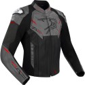 BERING motorcycle scooter jacket SNAP man all seasons leather BCB588 - Black/Grey