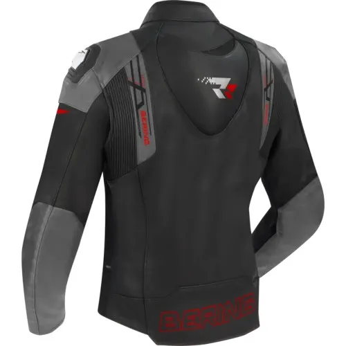 BERING blouson moto scooter SNAP cuir homme toutes saisons BCB588 - Noir/Gris
