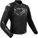 BERING blouson moto scooter SNAP cuir homme toutes saisons BCB589 - Noir/Blanc