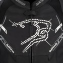 BERING motorcycle scooter jacket SNAP man all seasons leather BCB589 - Black/White
