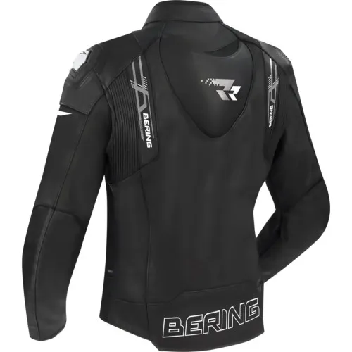 BERING motorcycle scooter jacket SNAP man all seasons leather BCB589 - Black/White