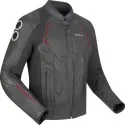 BERING blouson moto scooter RADIAL cuir homme toutes saisons BCB601 - Noir/Rouge