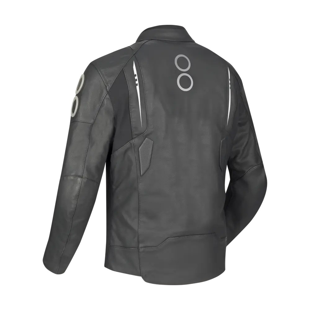 BERING blouson moto scooter RADIAL cuir homme toutes saisons BCB609 - Noir/Blanc