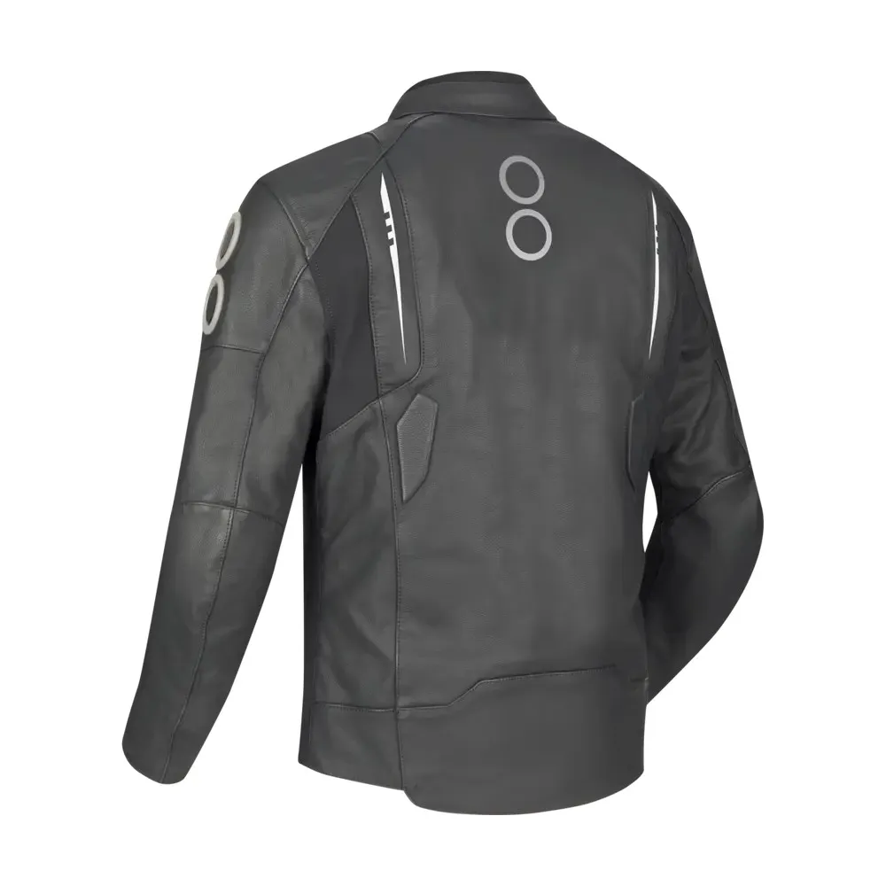 BERING motorcycle scooter jacket RADIAL man all seasons leather BCB601 - Black/White