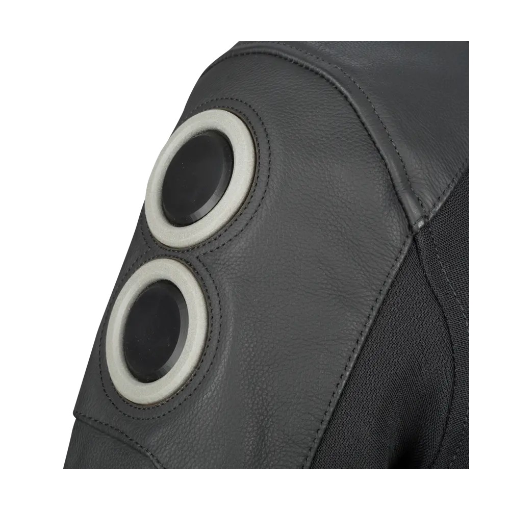BERING blouson moto scooter RADIAL cuir homme toutes saisons BCB609 - Noir/Blanc