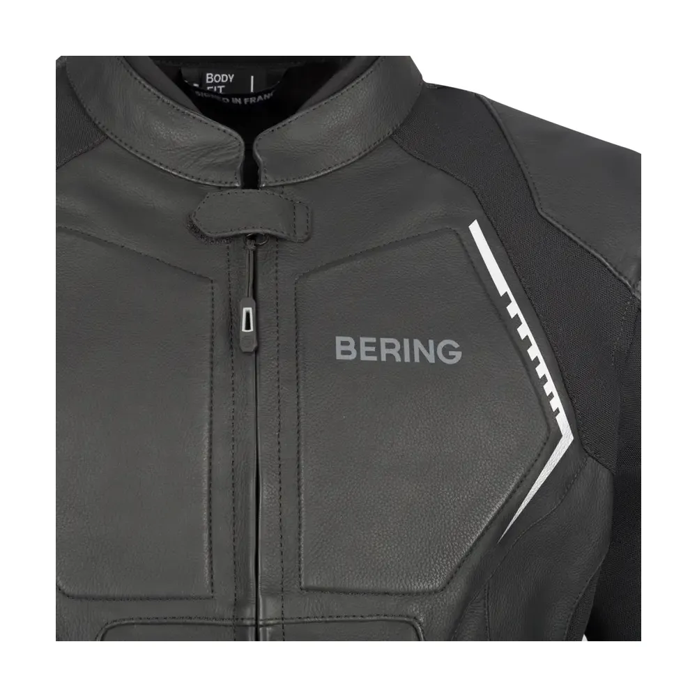 BERING motorcycle scooter jacket RADIAL man all seasons leather BCB601 - Black/White