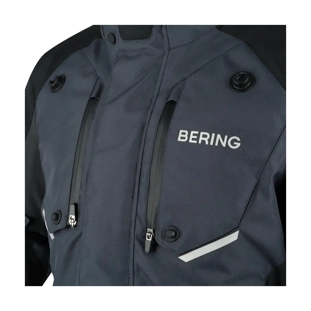 BERING motorcycle jacket CALGARY  winter mid-season man textile BTV1098 - Black/Grey