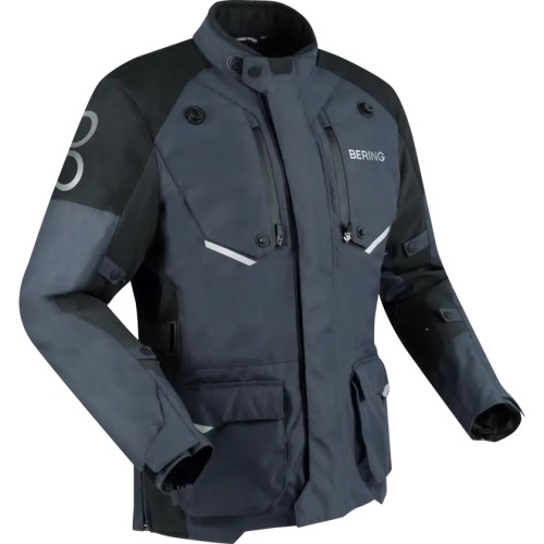 BERING motorcycle jacket CALGARY  winter mid-season man textile BTV1098 - Black/Grey