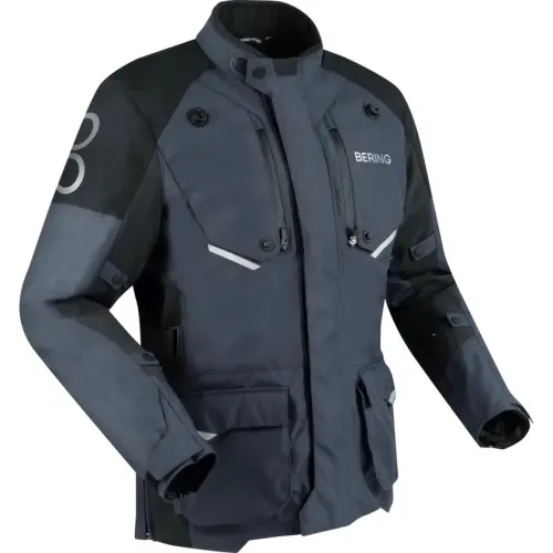 BERING motorcycle jacket CALGARY  winter mid-season man textile BTV1098 - Black/Grey
